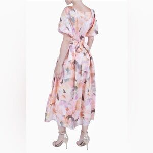 Julia Jordan Pastel Floral Midi Dress
